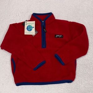 NWT Gotta Go Red Fleece quarter zip pullover for Kids size 4 vintage
